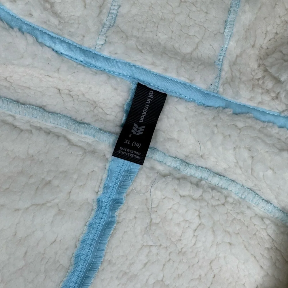 All In Motion Girls Softshell Fleece Jacket - Blue Size Extra Large (14) NWT